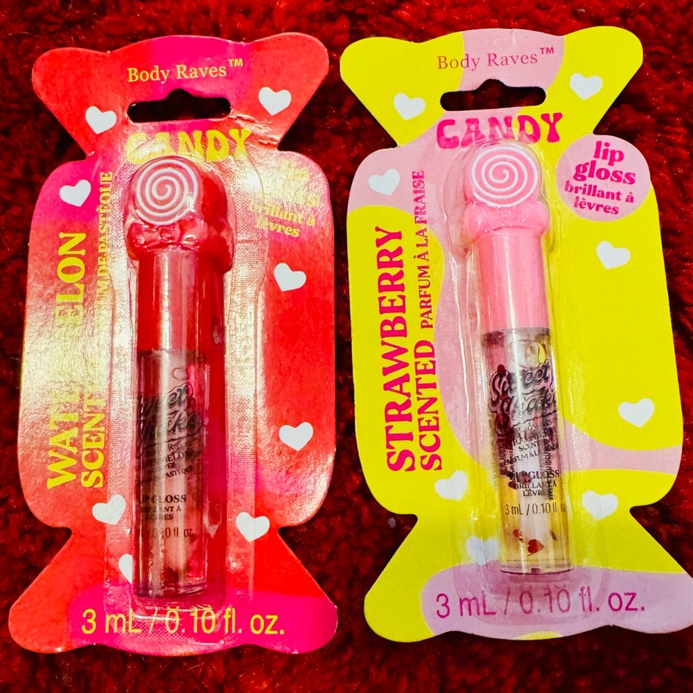 Candy Lip Gloss Set Watermelon and Strawberry Scented
